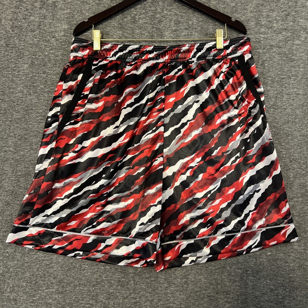 AND1 #11724 Men's XL Multicolor Elastic Waist‎ Drawstring 8" Inseam shorts